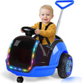 Versatile 3-in-1 Electric Ride-On Car for Children Ages 1.5-3, Blue with LED Display
