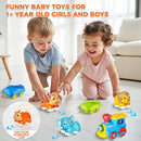 Toddler Train Playset with Steam, Sounds, Lights, and 3 Animal Cars