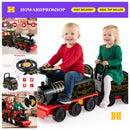 Two-Person Ride-On Train with Carriage, Sounds, Lights & Whistle for Toddlers 18 Months and Up