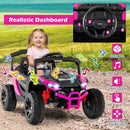 12V Battery Operated Electric Ride-On Car for Kids with Remote Control, LED Lights, and Music