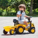 Caterpillar Licensed Kids Ride-On Tractor with Shovel for Foot-to-Floor Fun