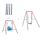 Green and Blue Baby Swing Set 2-in-1 Plastic Safe Mental Development Toy