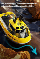 Yoyoom 1/72 Scale Remote Control Tugboat with LED Lights and Low Battery Alert for Pools and Lakes