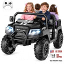 24V Kids Electric Ride-On Car, 4-Seater for Ages 3-8 in Black