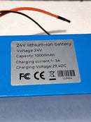 24V 10Ah Lithium Battery Pack for Children's Ride-On Vehicles with 29.4V 1A Charger