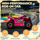 Pink 6V Children’s Electric Ride-On Car with Forward and Reverse Features