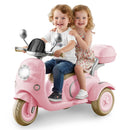 HEIMILI 12V Two-Seater Electric Motorcycle for Kids, Mini Electric Bike