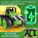 Radiant Farm Monster Trucks with Remote Control, 2.4 GHz, 6-in-1 Tractor Playsets