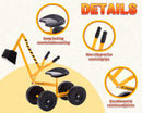 Albott Ride-On Excavator Toy with Working Crane and 8-Inch Wheels