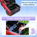Red 12V Ride-On Car for Kids with Remote Control and 4-Wheel Shock Absorption, Ideal for Ages 3-6