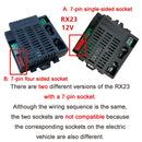 12V 7-Pin Single-Sided Socket Control Unit for Electric Ride-On Vehicles - Replacement