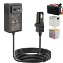EGK 12V Battery Charger with 6.6ft Cable, Black