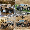 1:16 Scale RC Military Vehicle – 4x4 Off-Road Rock Crawler with Winch for Kids | Khaki