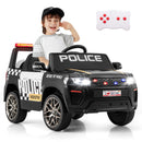 12V Battery-Powered Police Car Ride-On with Remote Control for Kids