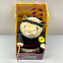 2001 Gemmy Kung Fu Fighting Hamster with Nunchucks in Black Gi