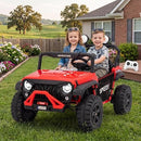 Crimson 2-Seater 24V Ride-On Vehicle for Older Kids - 4.97MPH - Red