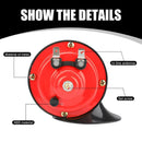 Dual 300DB Waterproof Electric Snail Train Horn Set, 12V