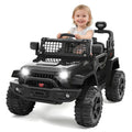 12V Remote-Controlled Electric Ride-On Truck for Kids with Spring Suspension