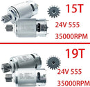 Set of 2 High-Speed 24V RS555 Motors 35000RPM 15T for Fisher Price Power Wheels