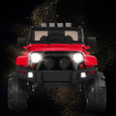 Red Remote Control Ride-On Truck with MP3 Music and LED Lights for Kids