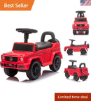Crimson Mercedes G-Wagon Push Car with Hidden Storage and Sound Effects