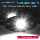 24 White LED Rock Lights for Trucks, UTVs, ATVs, SUVs, RZRs, and Pickups