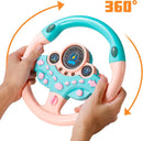 Interactive Kids Steering Wheel Toy with Lights and Sounds for Backseat Fun