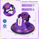 HONEY JOY 12V Purple Bumper Car for Toddlers Ages 1-3, Dimensions 26” x 18.7”