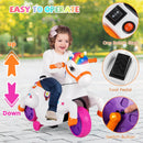 12V Unicorn Ride-On Toy for Kids with Training Wheels and Music Feature
