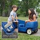 Double Delight Ride-On: Sturdy Kids Toy with Safety Features in Denim Blue