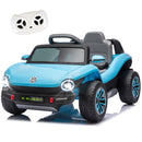 12V Volkswagen Beetle Electric Ride-On Car for Kids - Blue, Speeds Up to 2.5MPH