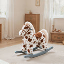 Rabbit-Themed Rocking Horse with Realistic Neigh and Plush Comfort