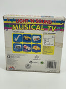 Vintage 1990s Funrise Light 'N Sound Musical TV Toy with 12 Songs in Yellow