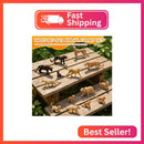 THINKBAY 14-Piece Wild Cat Figurine Set - Cheetah, Leopard, and Panther Models