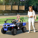 Blue 24V Electric Dump Truck for Kids - 2-Seater with Remote Control