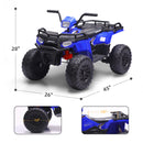 24V Electric Quad ATV for Kids with 6MPH Speed, Twist-grip Throttle, and Foot Brake
