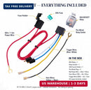 Blue 12V Truck Air Horn Kit with Compressor and Relay Harness