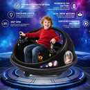 360° Rotating Electric Bumper Car for Kids - 12V Remote-Controlled Ride-On Toy with LED Lights