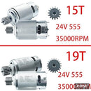Set of 2 High-Speed 24V RS555 35000RPM 7R Motors (19T) for Fisher Price Power