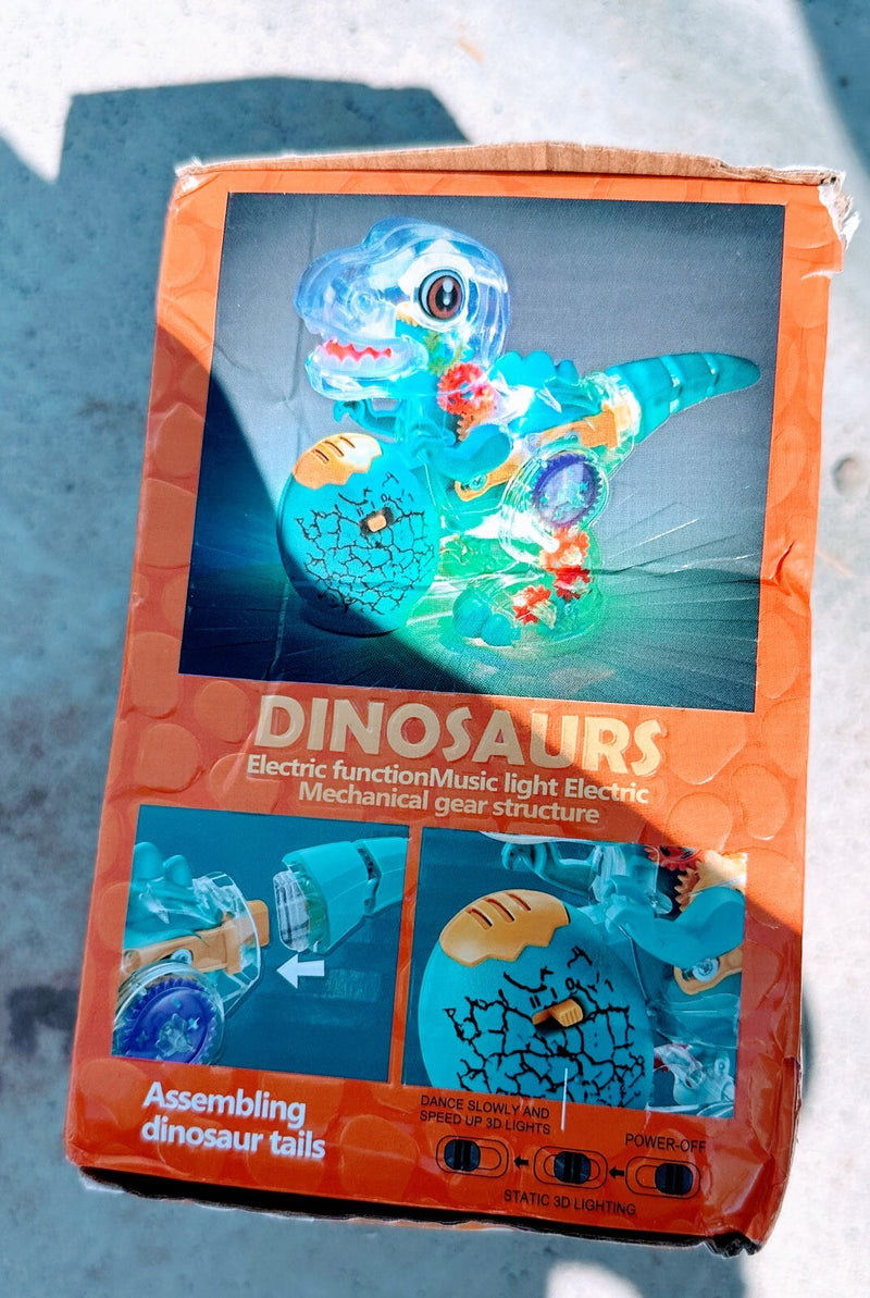 Transparent Gear Battery-Operated Dinosaur Toy