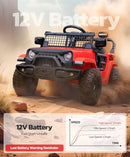 Electric Ride-On Car for Kids, 12V with Remote Control and LED Lights, Red