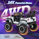 24V Electric Jeep Truck for Kids - Switchable 2WD/4WD 2-Seater Ride-On Vehicle