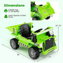 Children's Ride-On Dump Truck with Bluetooth Music, LED Lights, and Smooth Start