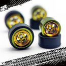 WAVEIST 1/64 Model Car Wheels Featuring Electroplated Yellow Spokes