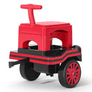 Red 2-Seater Electric Kids Train with Carriage, 12V, 2 Speed, Music, and Lights
