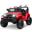 12V Red Battery-Powered Jeep Car for Kids Ages 3 and Up
