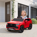 Red Chevy TAHOE SUV Ride-On Electric Toy Car for Kids with Remote Control