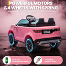 Garvee 12V Pink Land Rover Style Ride-On Car with Remote Control and Dual Motor