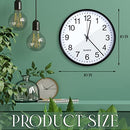 Collection of 6 Black 10" Silent Wall Clocks with Battery Operation