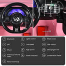 12V Licensed Pink Volkswagen Beetle Ride-On Car for Kids with Music & Remote Control